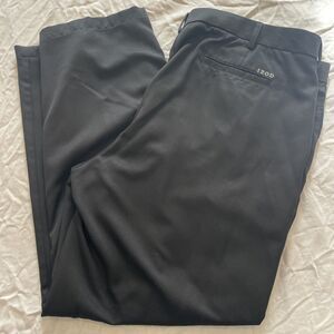 IZOD Golf Classic Pants Mens Black Straight Leg Golf Dress Casual 44x32